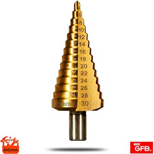 Gfb Kademeli Matkap Ucu Hss Kozalak Titanyum 4mm-32mm
