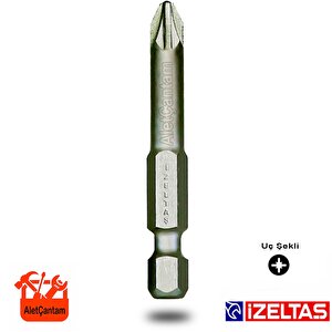 İzeltaş Bits Uç Yıldız Matkap Ucu Vidalama  Pz2 X 100 Mm (uzun Boy 10 Cm)