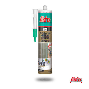 Akfi̇x 100d Duşakabi̇n Mutfak Banyo Si̇li̇konu  Beyaz