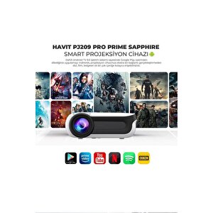 Pj209 Pro Prime Sapphire Full Hd 1080p Smart Projeksiyon Cihazı Android Tv 9.0 - 350 Ansi