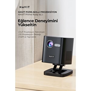 Pj218 Pro Ruby Taşınabilir Bataryalı Dlp Projeksiyon Cihazı (youtube, Netflix, Exxen, Disney+)