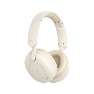 Havit H655BT Hibrit ANC Kablosuz Kulaklık - 76 Saat Batarya, Enc, Anc, Çift Cihaz Desteği, Hi-Res Audio - Bej