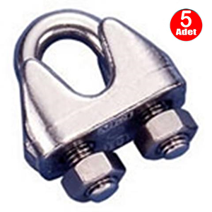 Klemens Çelik Halat Klemensi  (5 Li Paket) 12 Mm