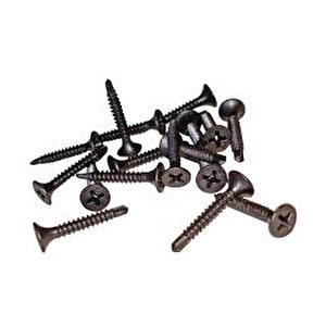 Matkap Uçlu Alçıpan Vidası Siyah Vida 3.5 X 25 Mm 100 Adet