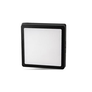 18w Siyah Sıva Üstü Kare Led Panel Beyaz Işık