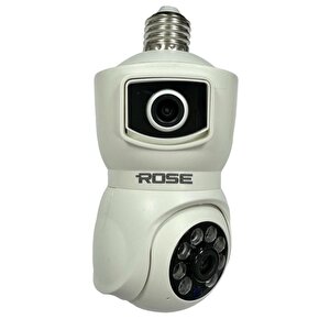 Ahd-30125 Akıllı Wireless Ampül Kamera 360derece Hareketli Çift Kameralı