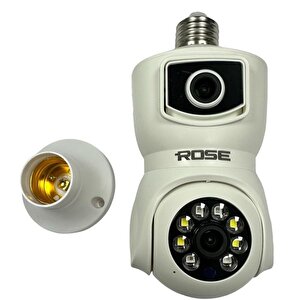 Ahd-30125 Akıllı Wireless Ampül Kamera 360derece Hareketli Çift Kameralı