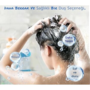 Kireç Önleyici Özellikli,su Tasarruflu Siyah Duş Başlığı 3 Adet Yedek Filtreli