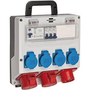 Ip44 Lisanslı Şantiye Kullanımına Uygun Duvar Tipi Sigorta Kutusu Şalterli Güç Dağıtıcısı 4/16a - 3x Ls 230v/16 A