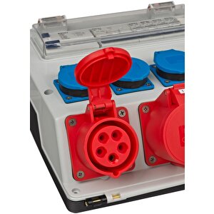 Ip44 Lisanslı Şantiye Kullanımına Uygun Duvar Tipi Sigorta Kutusu Şalterli Güç Dağıtıcısı 4/16a - 3x Ls 230v/16 A