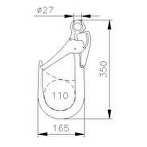 Ct Alu Giant 110 Mm Emniyet Kancasi