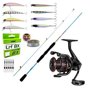 Yekoutdoor Okuma Profesyonel Lrf Seti Okuma Fuel Spin 213 Cm 0-8 Gr Lrf Kamışı&okuma Ceymar Hd Chd-2500a Matt Black 7+1bb Olta Mak