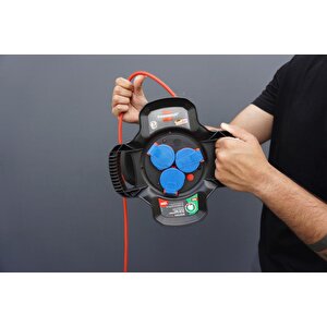 Brennenstuhl Rubber Gum Serisi Ip44 Lisanslı 10 Metre Uzatmaya Sahip H07rn-f 3g1.5 Makaralı Kablo