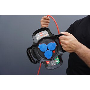 Brennenstuhl Rubber Gum Serisi Ip44 Lisanslı 10 Metre Uzatmaya Sahip H07rn-f 3g1.5 Makaralı Kablo