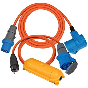 Kamp Adaptör Set Ceekablosu 1.5 Metre+cee 230 V Çevirici Kablo 3m+Kablo Saklama Aparatı