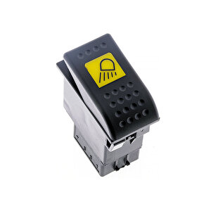 Universal Döner Uyarı Işığı Tepe Lamba Düğmesi Anahtarı 2 Pin Rocker Switch Buton - Ampullü 24v
