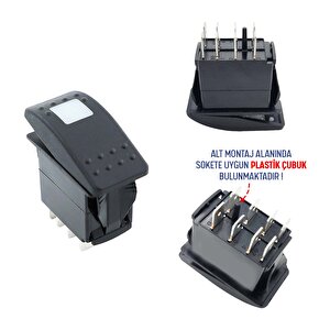 Su Geçirmez Araba Atv Marin Araçlar Uyumlu On-off Rocker Anahtar Switch 8 Pin 12v 20a Beyaz Led Işıklı