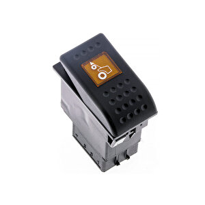 Universal Çift Çeker Düğmesi Anahtarı 6 Pin Rocker Switch Buton - Ampullü 12v