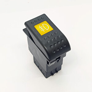Bmc Profesyonel Arka Sis Lamba Anahtar Düğme Rocker Switch 6 Pin (on-on) Ampullü 24v