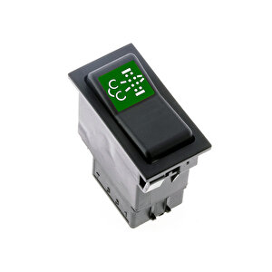 Universal Motor Emisyon Filtre Düğmesi Anahtarı 6 Pin Rocker Switch - Ampullü 12v