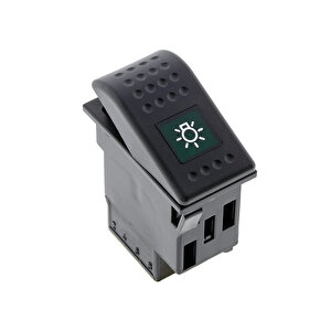 Universal Ana Işık Düğmesi Anahtarı 3 Pin Rocker Switch Buton - Ampullü 12v