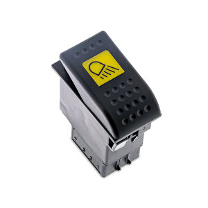 Universal Döner Uyarı Işığı Tepe Lamba Düğmesi Anahtarı 2 Pin Rocker Switch Buton - Ampullü 12v