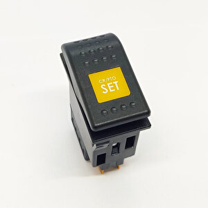 Bmc Profesyonel Cruise Kontrol Pto Set Anahtar Düğme Rocker Switch 6 Pin (m.on-off-m.on) Ampullü 24v