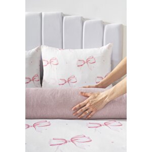 Kurdele Desenli Tek Kişilik Nevresim Takımı Pamuklu