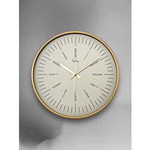 Galaxy D-218-a-8 Eskitme Kadran 30 Cm Sessiz Akar Duvar Saati Gold-beyaz