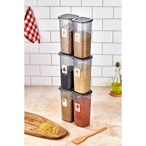 Okyanus Home 6 Adet Etiketli Saklama Kabı 1750 Ml