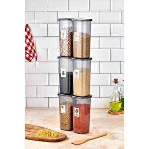 Okyanus Home 6 Adet Etiketli Saklama Kabı 1750 Ml