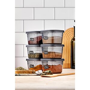 Okyanus Home 6 Adet Etiketli Saklama Kabı 0.55ml