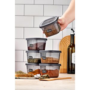 Okyanus Home 6 Adet Etiketli Saklama Kabı 0.55ml