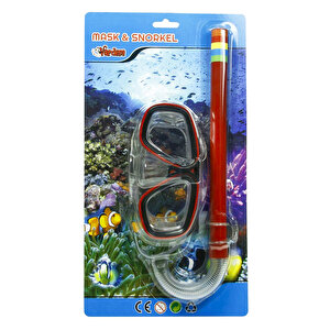 Vardem Yetişkin Dalış Maskesi Ve Şnorkel Seti Kırmızı (m302s01)