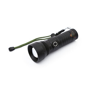 Panther Usb Şarjlı Zoomlu P70 Led Metal El Feneri Pt-4112