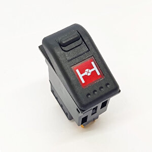 Bmc Profesyonel Diferansiyel Kilitleme Anahtar Düğme Rocker Switch 2 Pin (off-lock On) Ampullü 24v