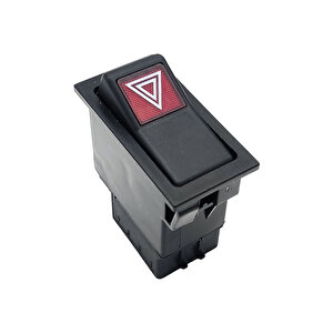 Bmc Belde Otobüs Dörtlü Sinyal Flaşör Anahtar Düğme Rocker Switch 7 Pin Ampullü 24v