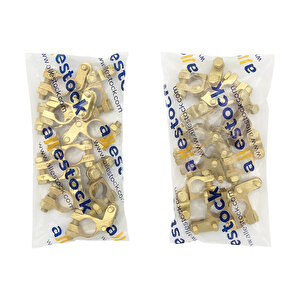 Akü Kutup Başı - Pirinç Malzeme 10 Set (paket İçeriği 10(-) / 10(+) Adettir)