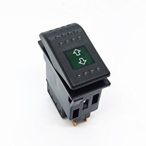 Bmc Profesyonel Cam Açma Anahtar Düğme Rocker Switch 6 Pin (m.on-off-m.on) Ampullü 24v