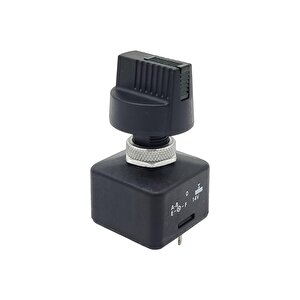 Çevirmeli Anahtar Rotary Switch 4 Pin Yeşil Cam Ampullü 14v (off-on / 0-1) Referans Oe: 70525160, 01179208
