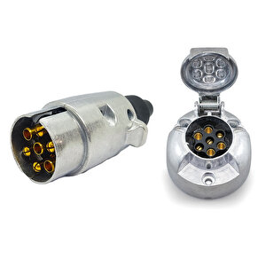 Römork Fişi Ve Soketi (metal) Set Ürün - 7 Pin