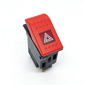 Bmc Profesyonel Sinyal Flaşör Anahtar Düğme Rocker Switch 6 Pin Ampullü 24v