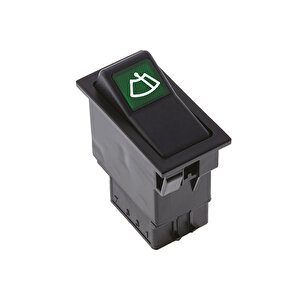 Universal Silecek Düğmesi Anahtarı 2 Pin Rocker Switch - Ampullü 12v