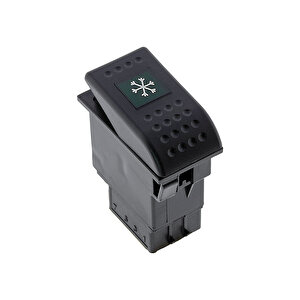 Universal Klima Düğmesi Anahtarı 2 Pin Rocker Switch Buton - Ampullü 12v