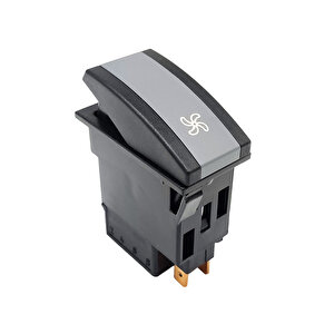 Otokar Doruk Otobüs Klima Fan Anahtar Düğme Rocker Switch 6 Pin (off-on-on) Ampullü 24v