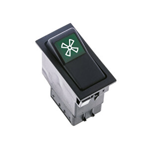 Universal Kalorifer Düğmesi Anahtarı 3 Pin Rocker Switch - Ampullü 24v