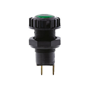 Sinyal Ikaz Göz Lambası Yeşil Uzun Tip (tırtıklı) Terminalli - Ampullü 12v