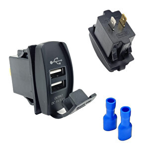 Su Geçirmez Çift Usb 12-24v Araç Şarj Soketi