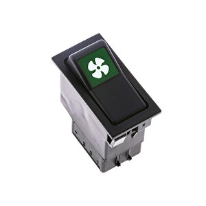 Universal Fan Düğmesi Anahtarı 6 Pin Rocker Switch - Ampullü 24v