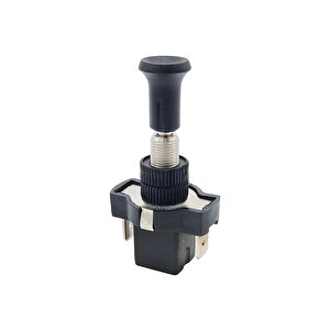 Aç Kapa Anahtar Tekli Çekme Uzun Paso Plastik 2'li Somun (on-off) Tek Bas Çek Terminalli Toggle Switch